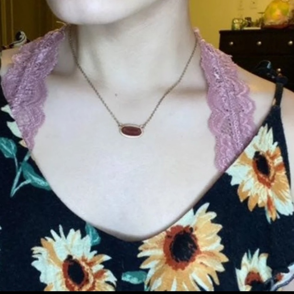Burgundy stone necklace
